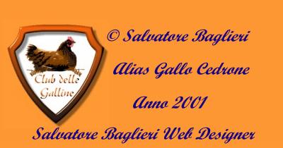  Il Club delle Galline - 
Sito nato da un'idea di Salvatore Baglieri. 
Il design del sito  curato da Sonia Baglieri. 
Non copiare il materiale senza il consenso degli autori.